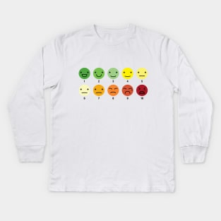 On a scale of 1 to 10, how would you rate your pain? Kids Long Sleeve T-Shirt